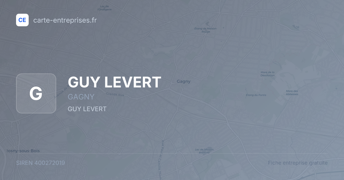 GUY LEVERT — 400272019 — fiche entreprise
