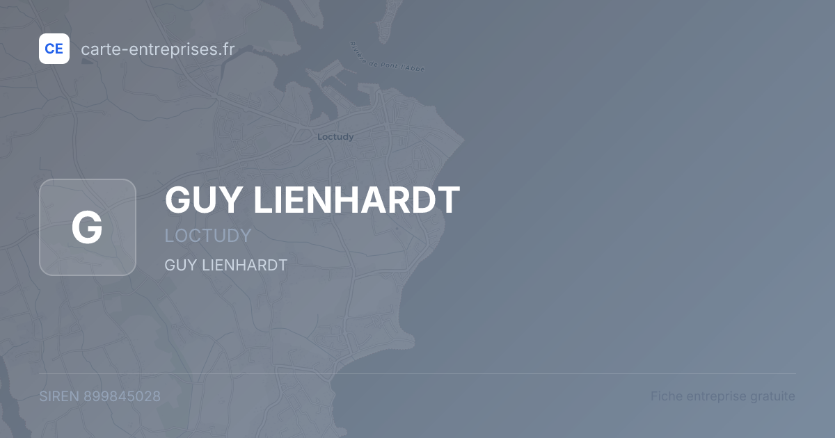 GUY LIENHARDT — 899845028 — fiche entreprise