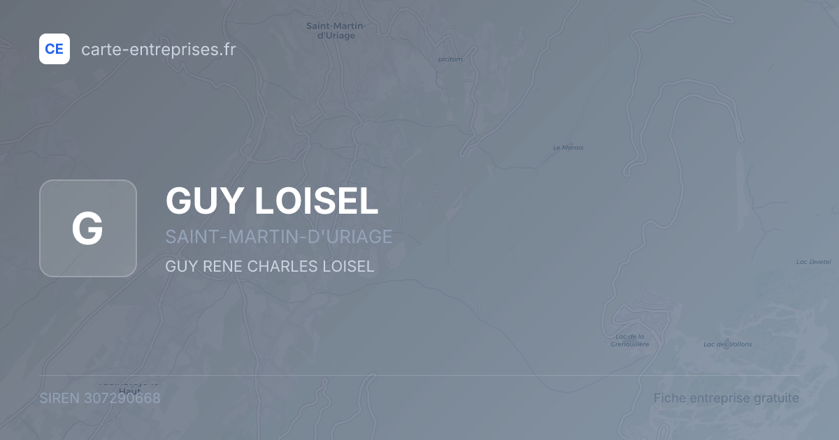 GUY LOISEL — 307290668 — fiche entreprise