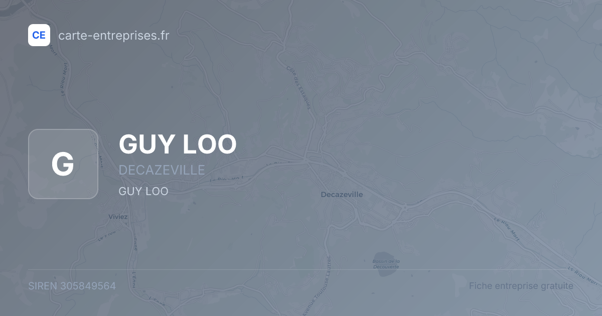 GUY LOO — 305849564 — fiche entreprise