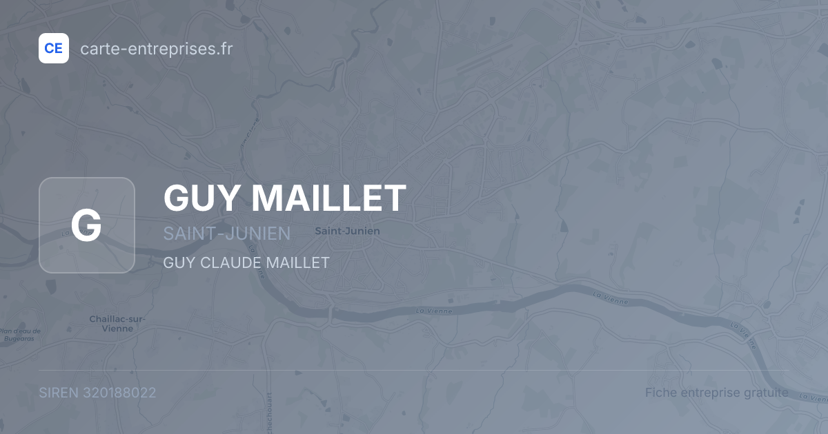 GUY MAILLET — 320188022 — fiche entreprise