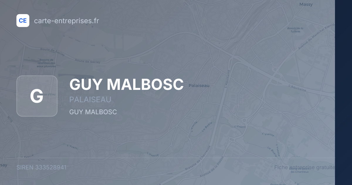GUY MALBOSC — 333528941 — fiche entreprise