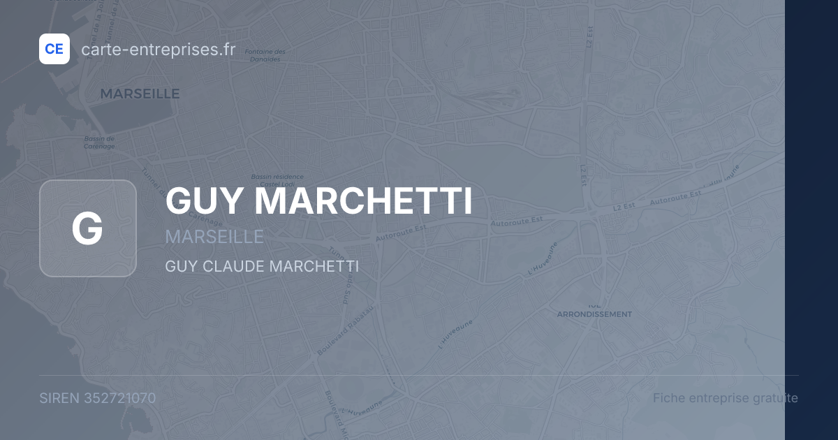 GUY MARCHETTI — 352721070 — fiche entreprise