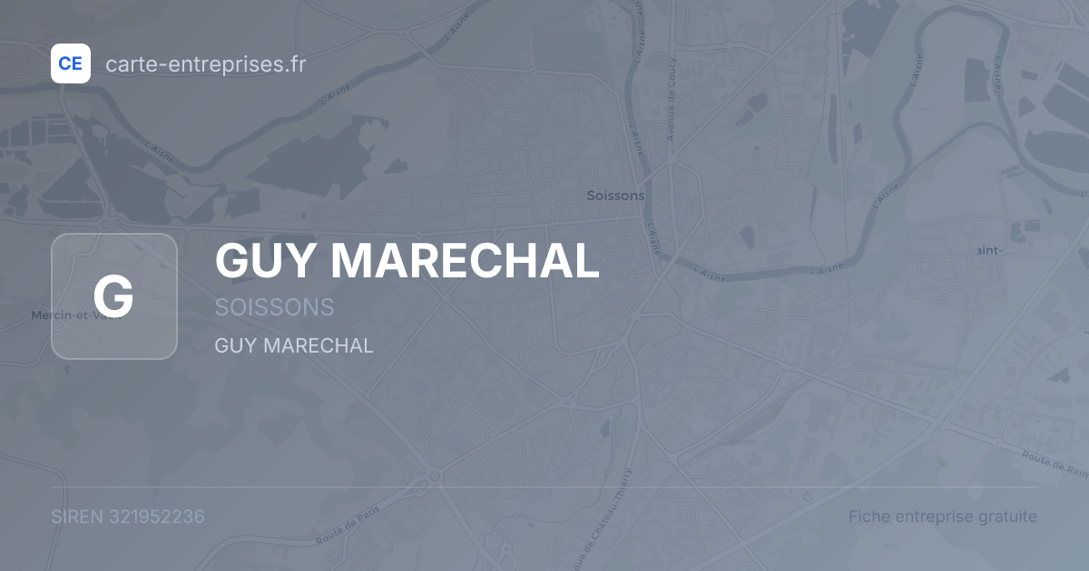 GUY MARECHAL — 321952236 — fiche entreprise