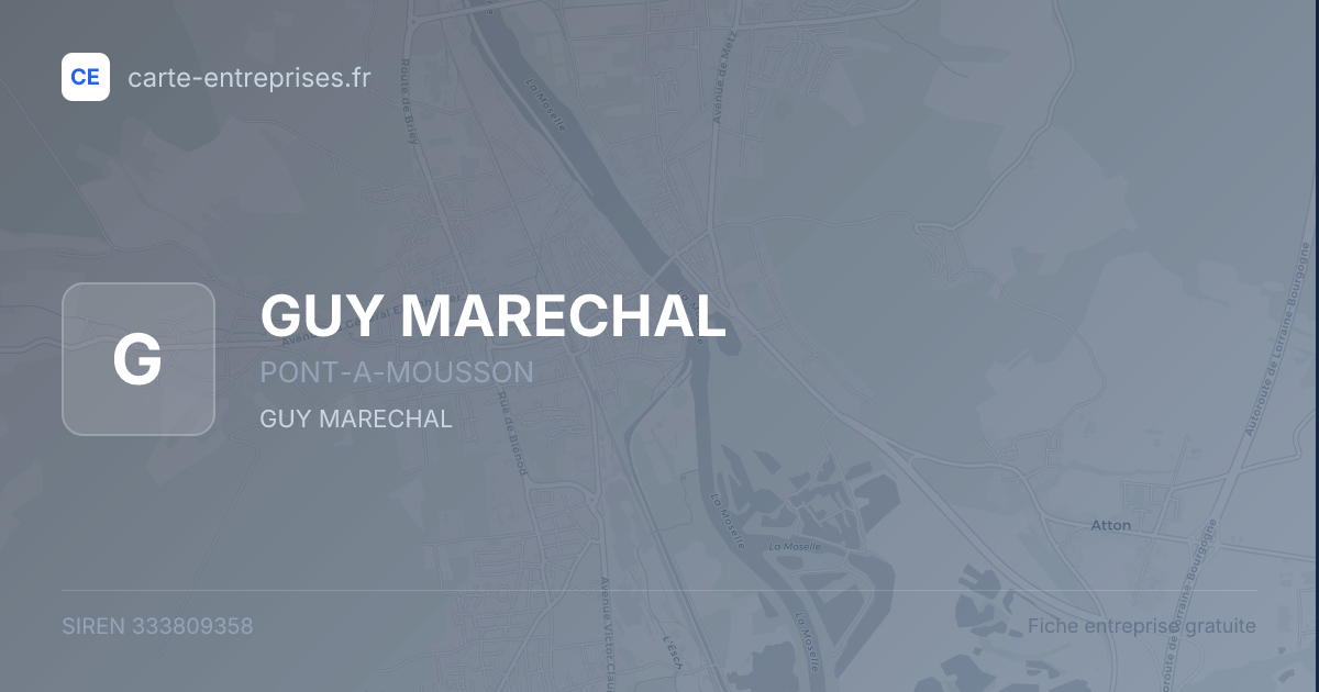 GUY MARECHAL — 333809358 — fiche entreprise