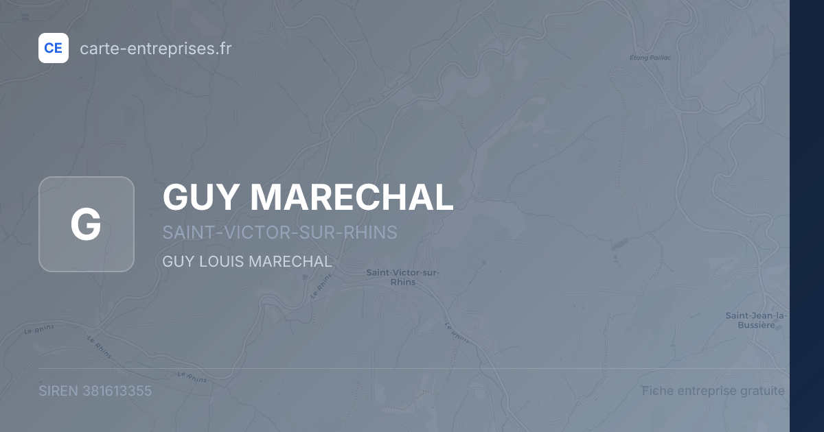 GUY MARECHAL — 381613355 — fiche entreprise