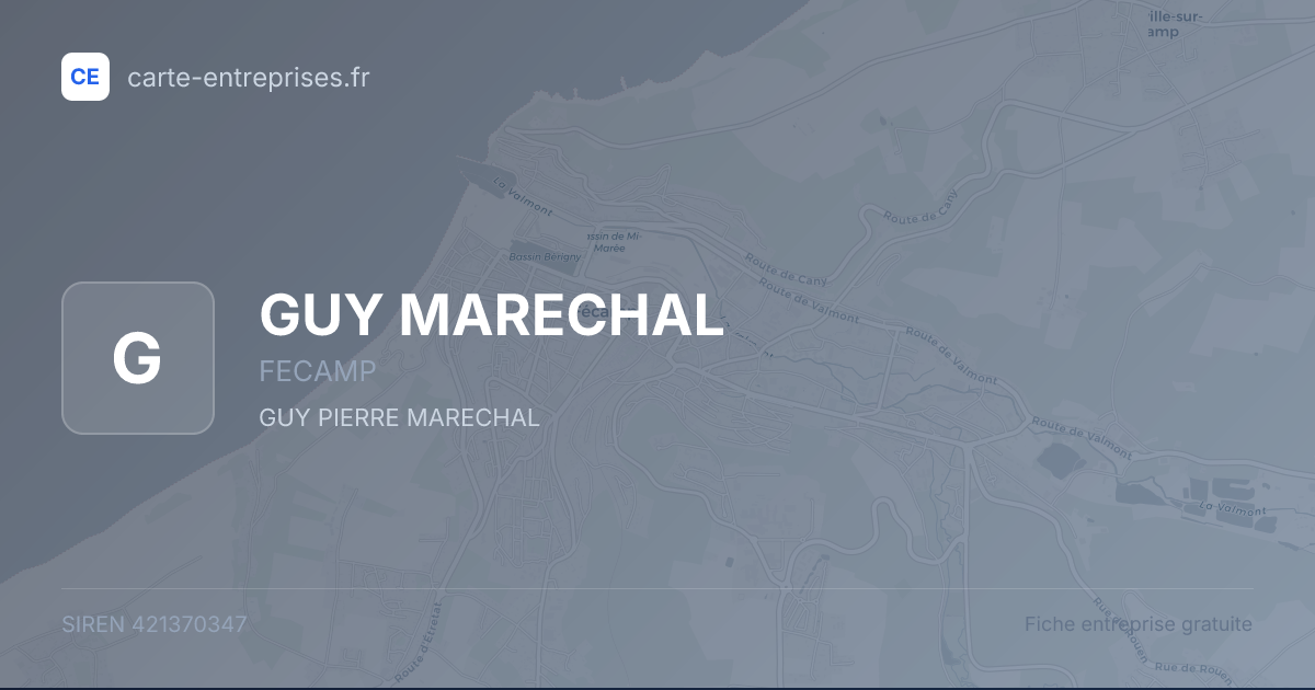 GUY MARECHAL — 421370347 — fiche entreprise