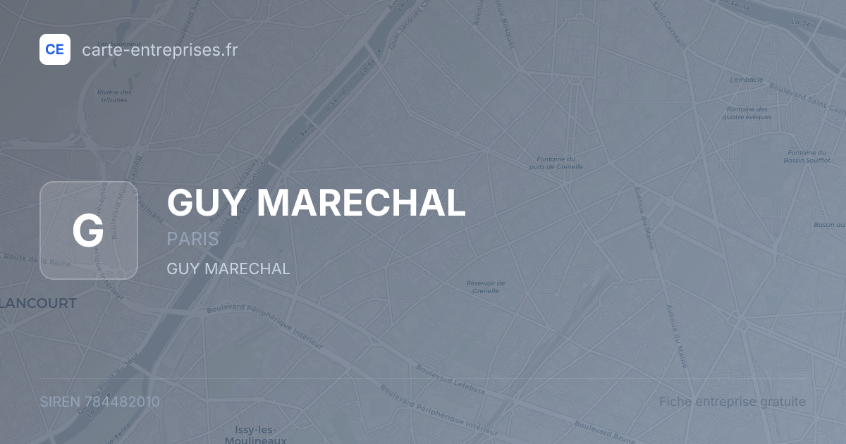 GUY MARECHAL — 784482010 — fiche entreprise
