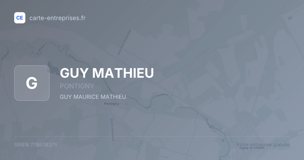 GUY MATHIEU — 778678375 — fiche entreprise
