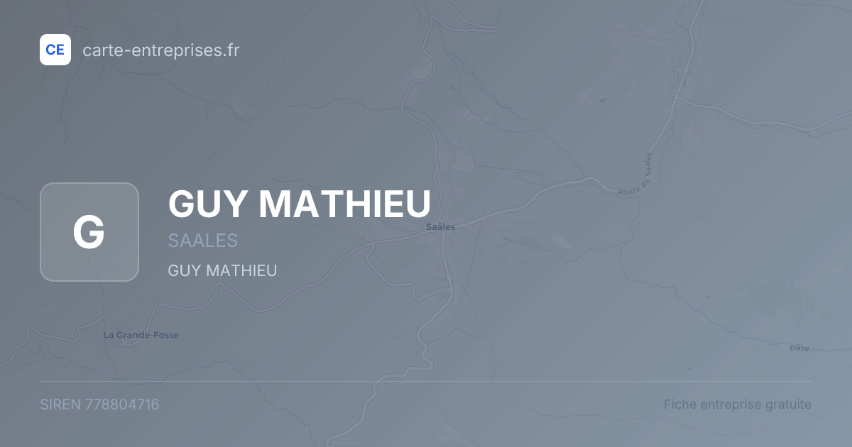 GUY MATHIEU — 778804716 — fiche entreprise