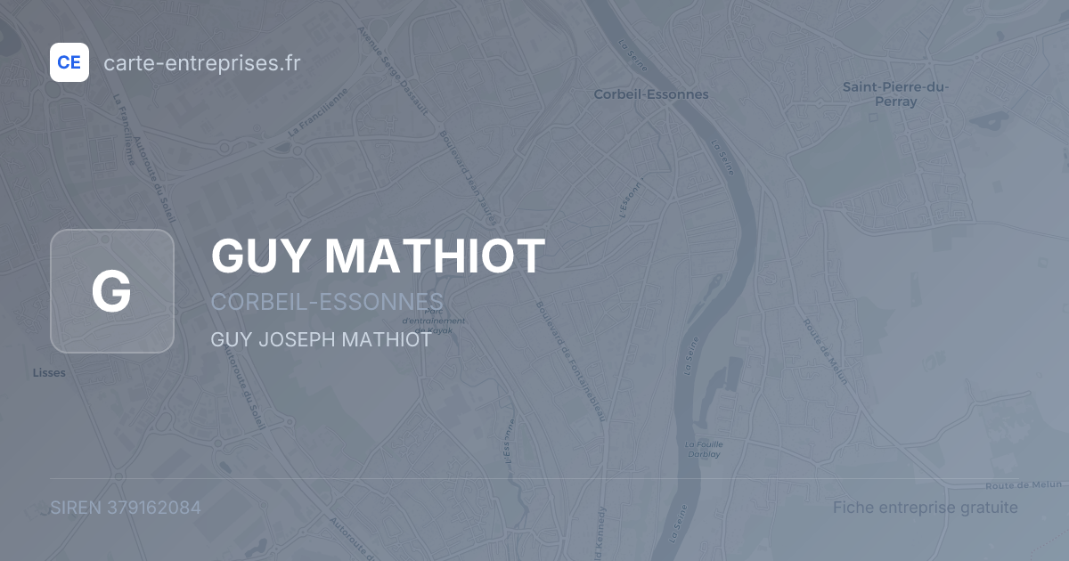 GUY MATHIOT — 379162084 — fiche entreprise