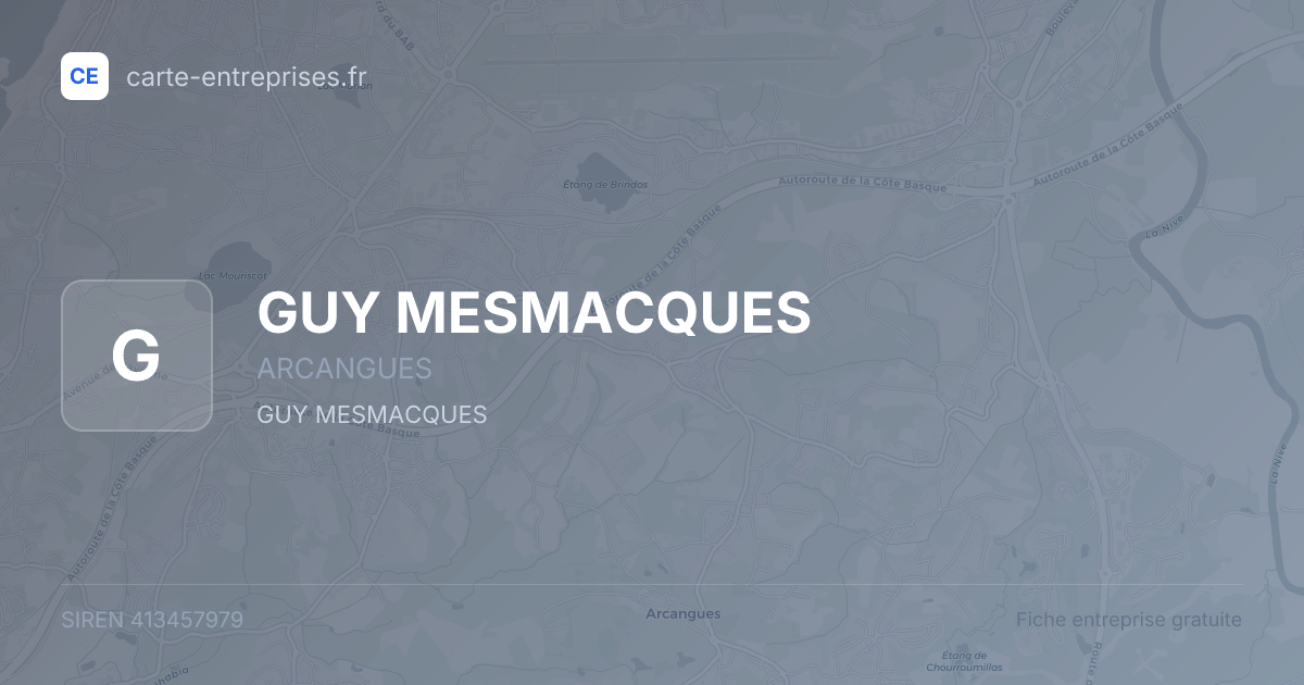 GUY MESMACQUES — 413457979 — fiche entreprise