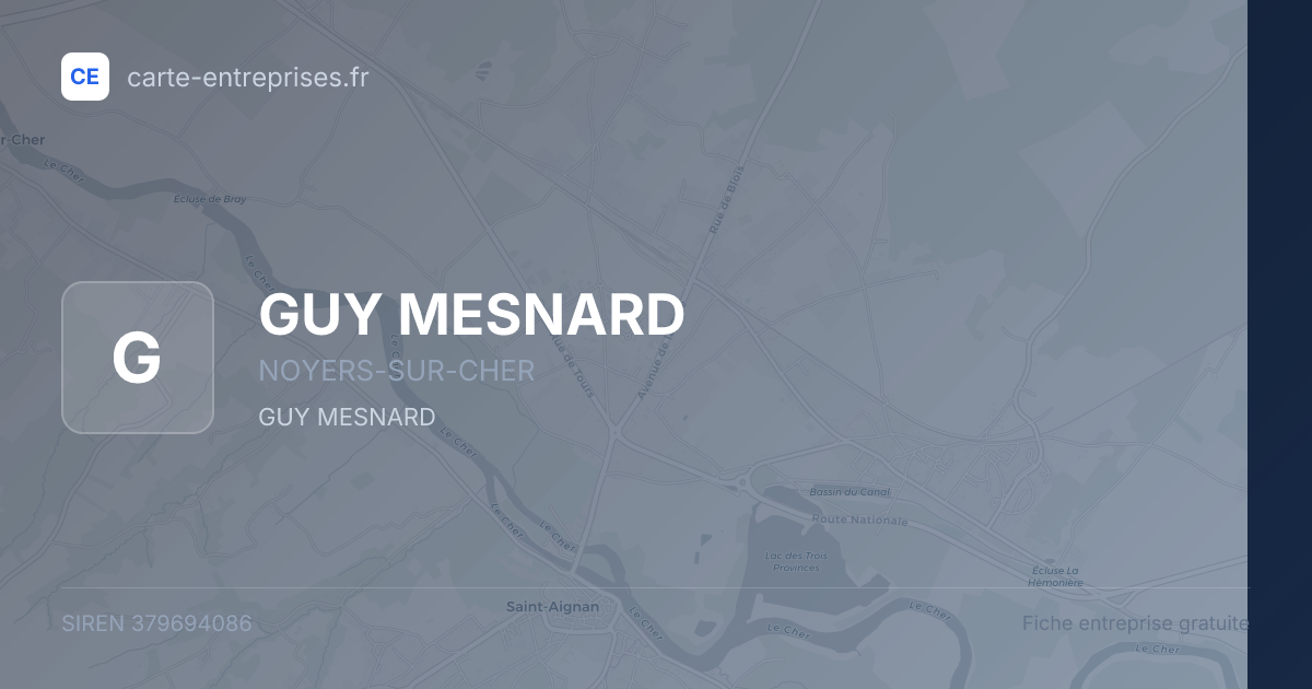 GUY MESNARD — 379694086 — fiche entreprise