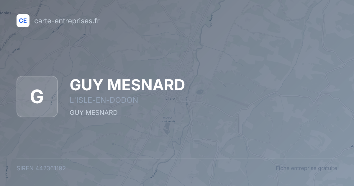 GUY MESNARD — 442361192 — fiche entreprise