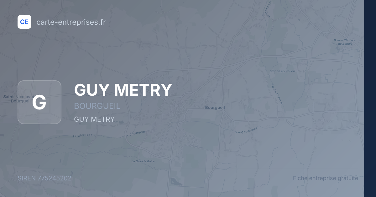 GUY METRY — 775245202 — fiche entreprise