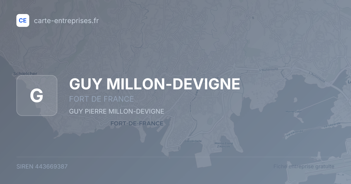 GUY MILLON-DEVIGNE — 443669387 — fiche entreprise