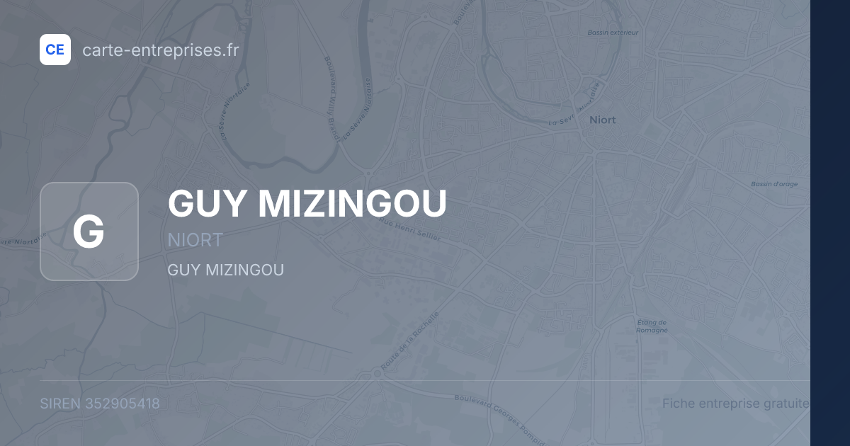 GUY MIZINGOU — 352905418 — fiche entreprise