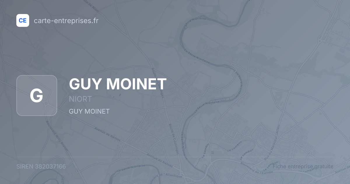GUY MOINET — 382037166 — fiche entreprise