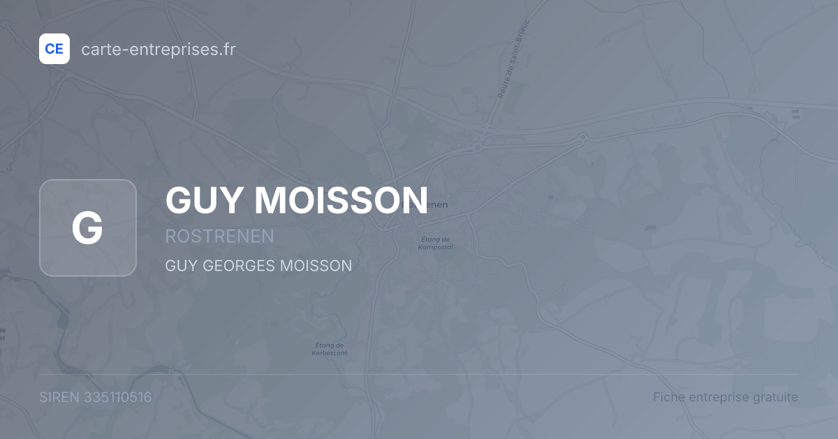 GUY MOISSON — 335110516 — fiche entreprise