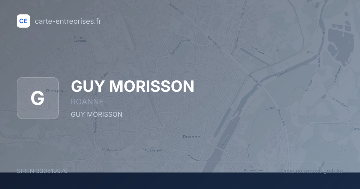 GUY MORISSON — 330819970 — fiche entreprise