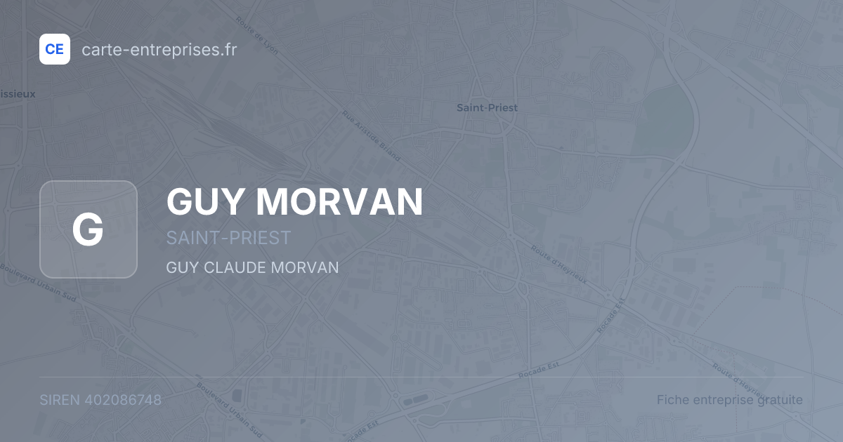 GUY MORVAN — 402086748 — fiche entreprise
