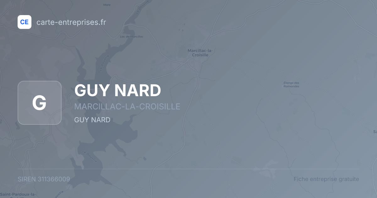 GUY NARD — 311366009 — fiche entreprise