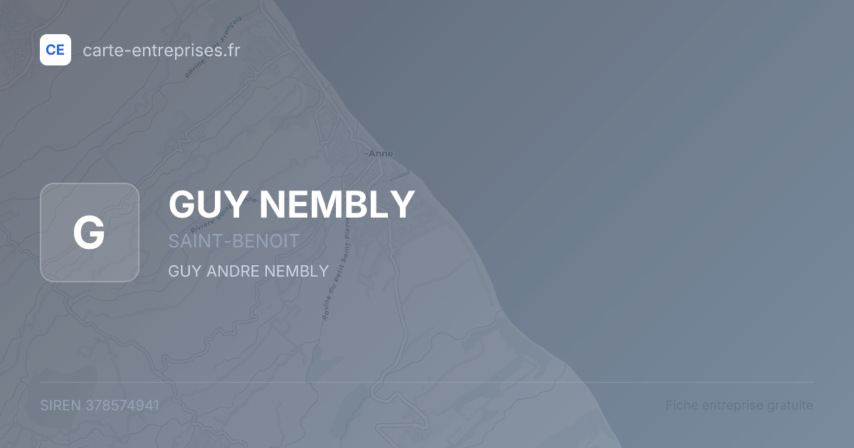 GUY NEMBLY — 378574941 — fiche entreprise