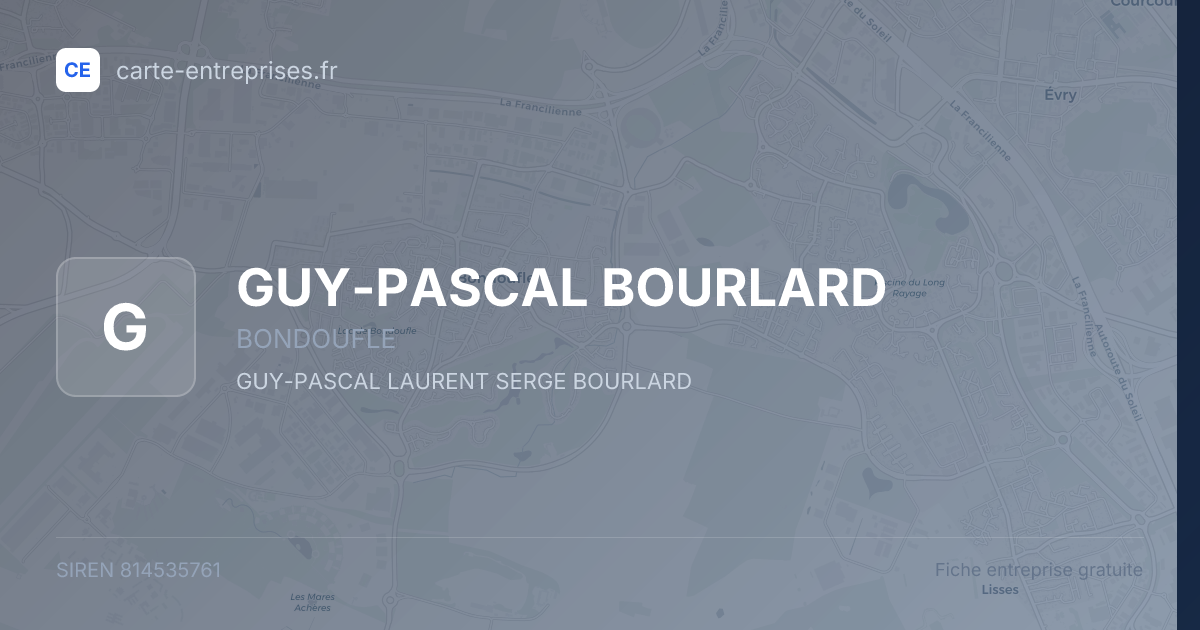 GUY-PASCAL BOURLARD — 814535761 — fiche entreprise