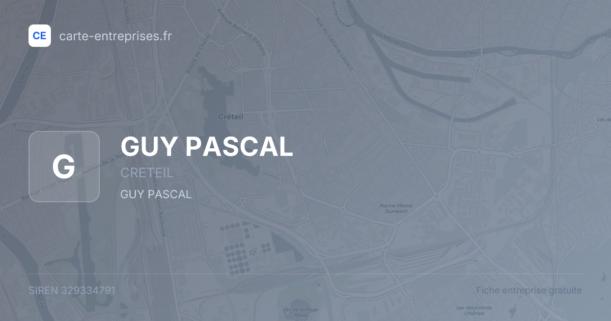 GUY PASCAL — 329334791 — fiche entreprise
