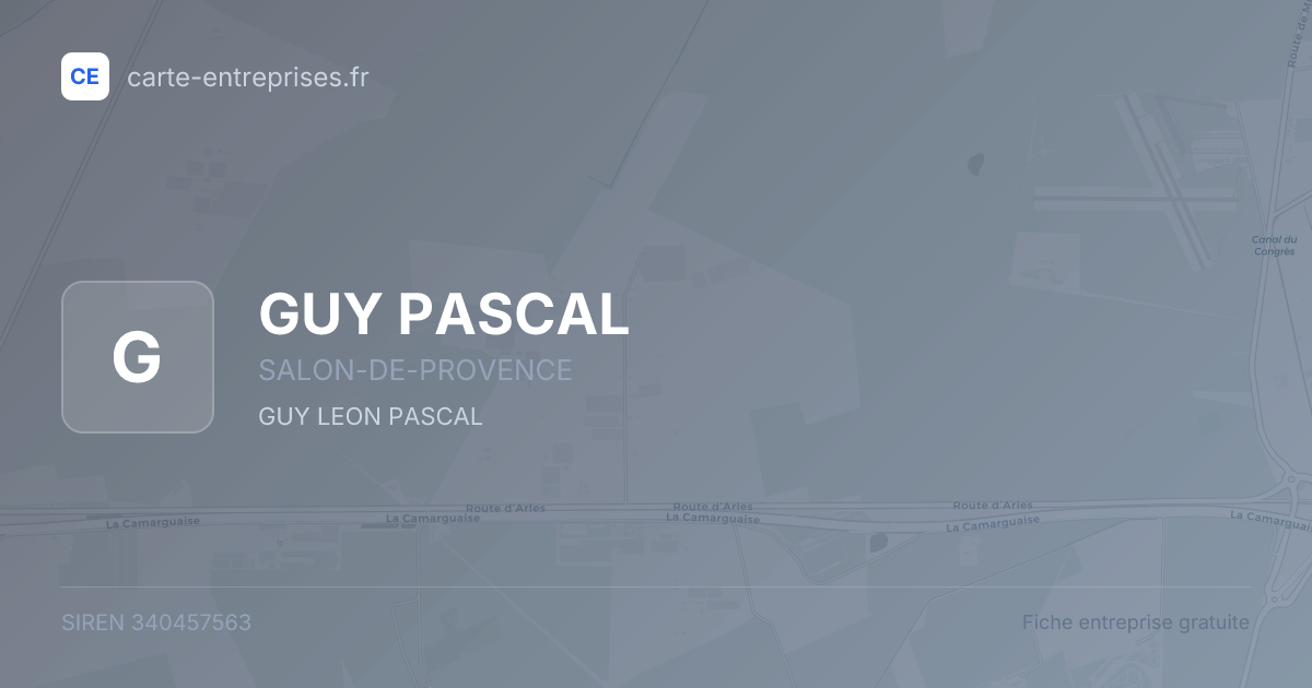 GUY PASCAL — 340457563 — fiche entreprise
