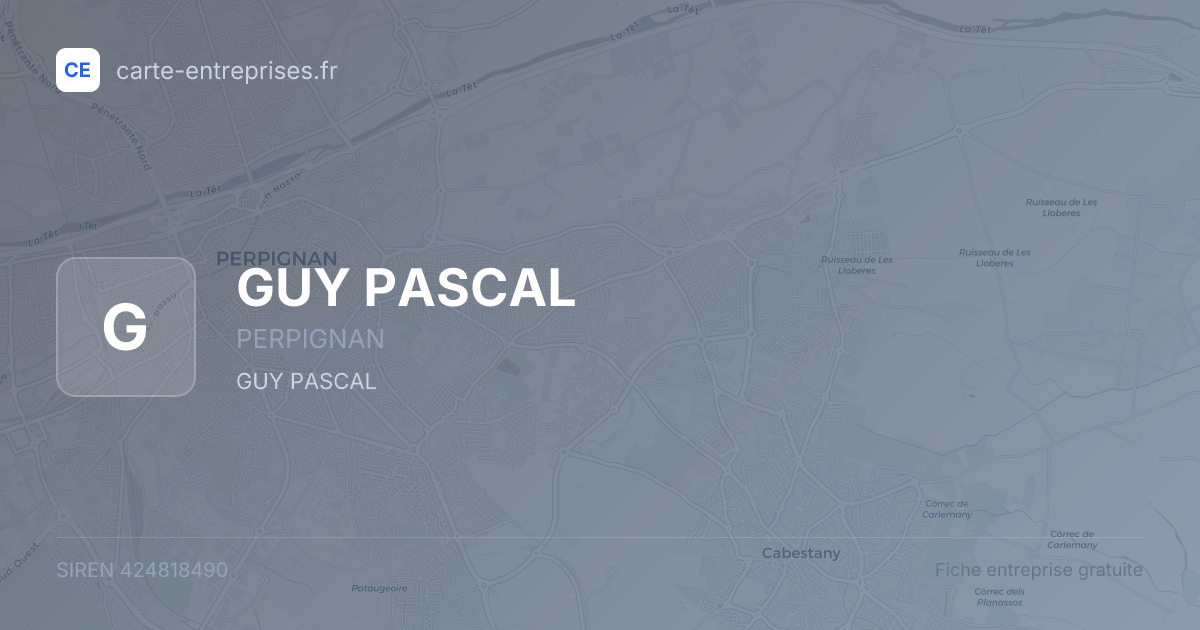 GUY PASCAL — 424818490 — fiche entreprise