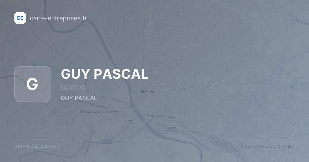 GUY PASCAL — 440446847 — fiche entreprise