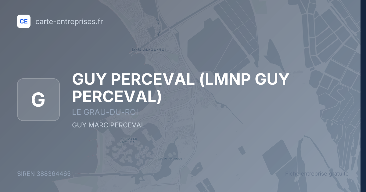 GUY PERCEVAL (LMNP GUY PERCEVAL) — 388364465 — fiche entreprise