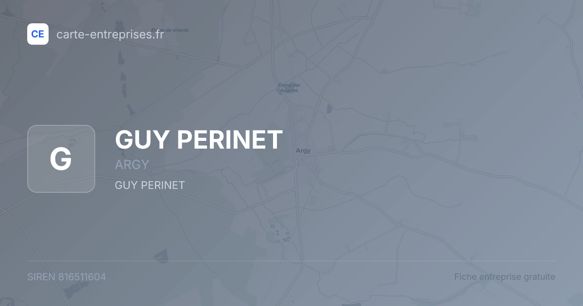 GUY PERINET — 816511604 — fiche entreprise