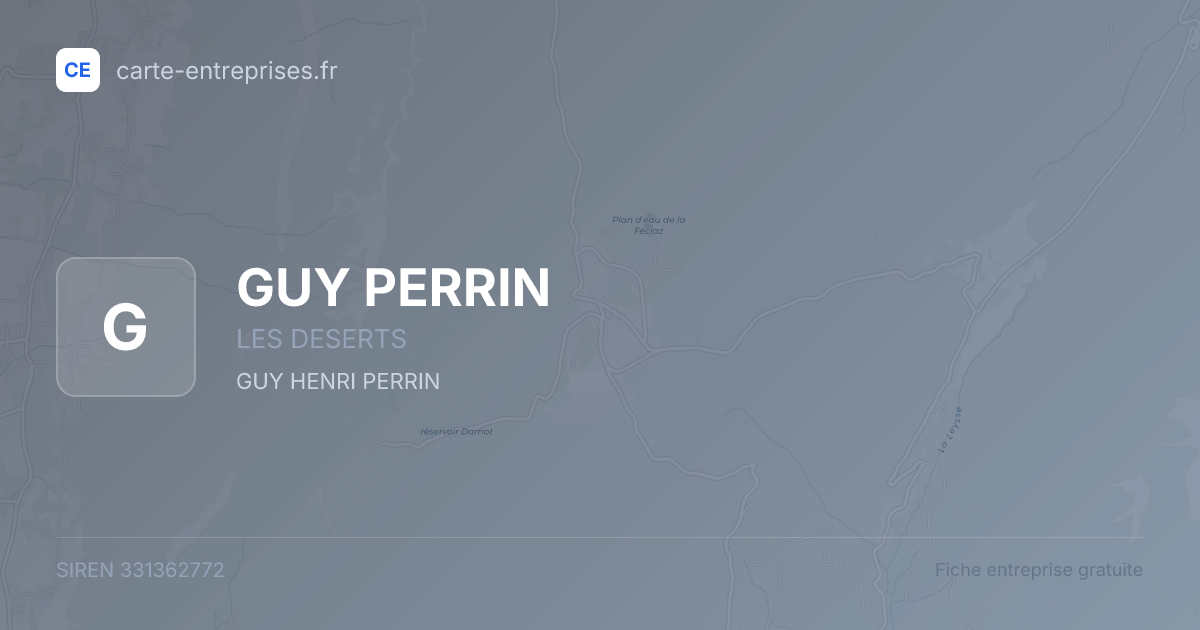 GUY PERRIN — 331362772 — fiche entreprise