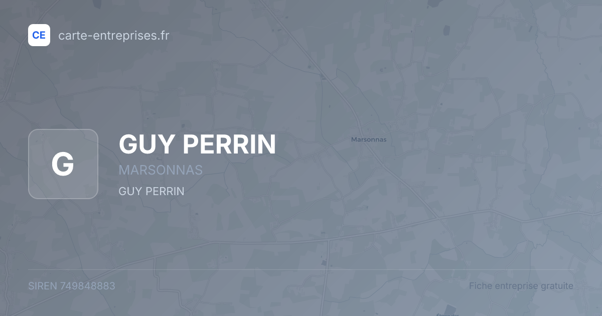 GUY PERRIN — 749848883 — fiche entreprise