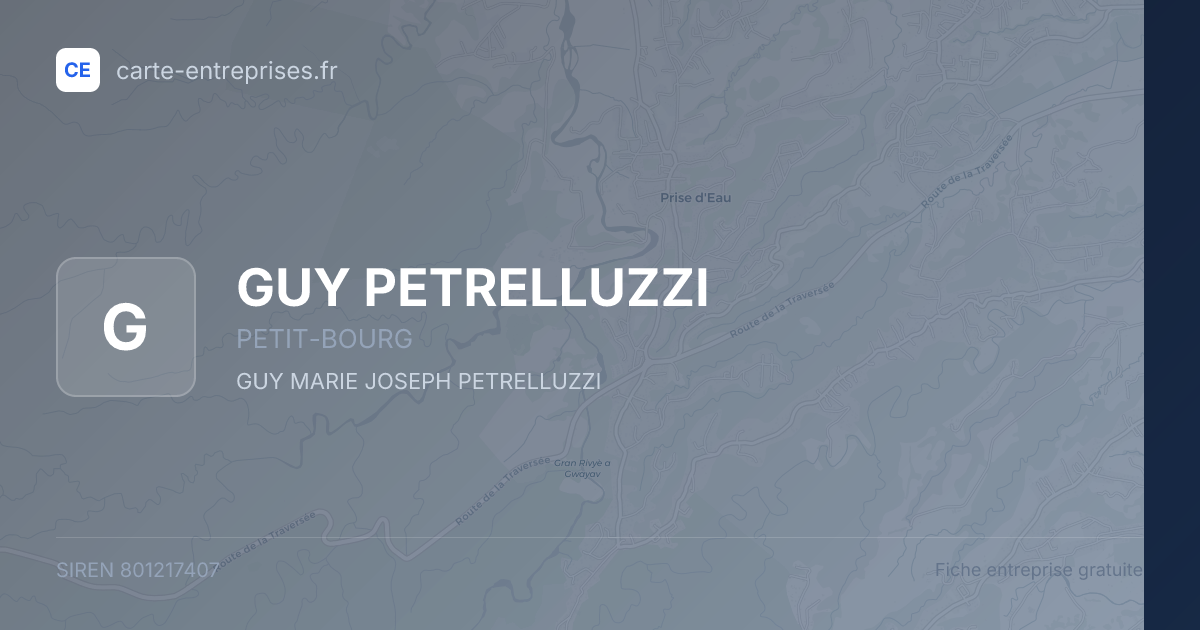 GUY PETRELLUZZI — 801217407 — fiche entreprise
