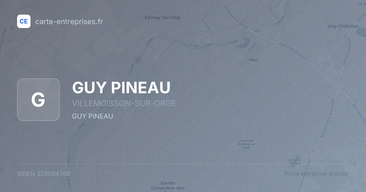 GUY PINEAU — 320094766 — fiche entreprise