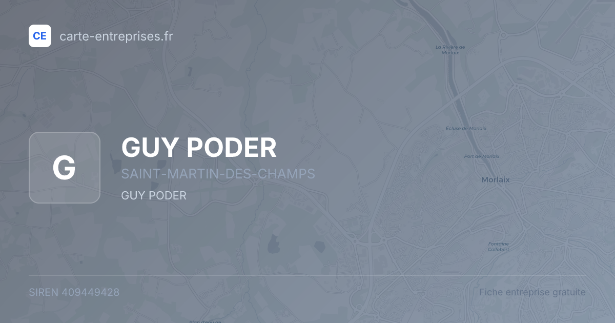 GUY PODER — 409449428 — fiche entreprise