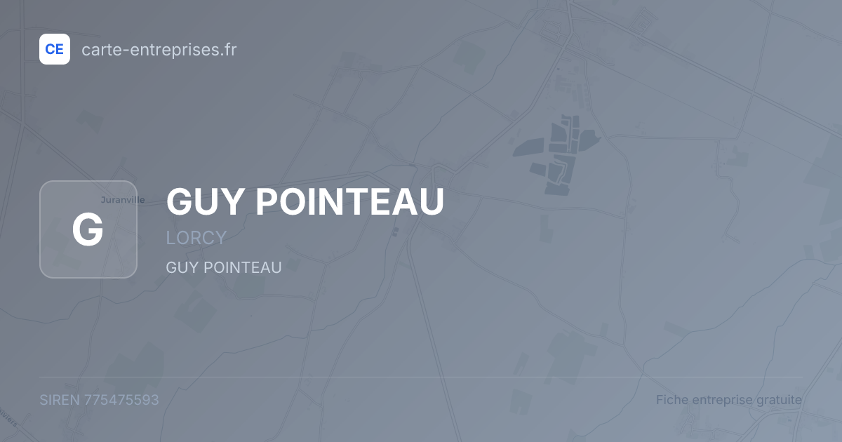 GUY POINTEAU — 775475593 — fiche entreprise