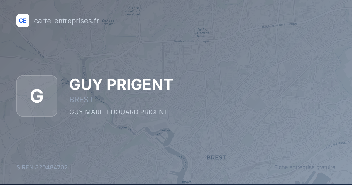 GUY PRIGENT — 320484702 — fiche entreprise