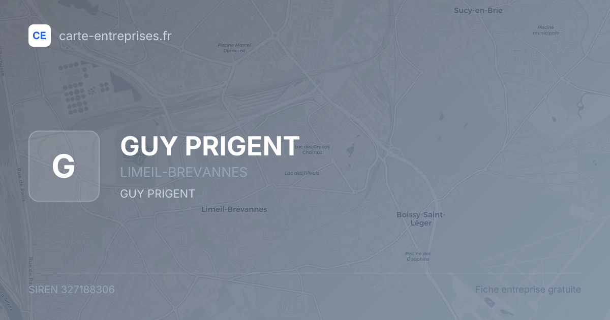GUY PRIGENT — 327188306 — fiche entreprise