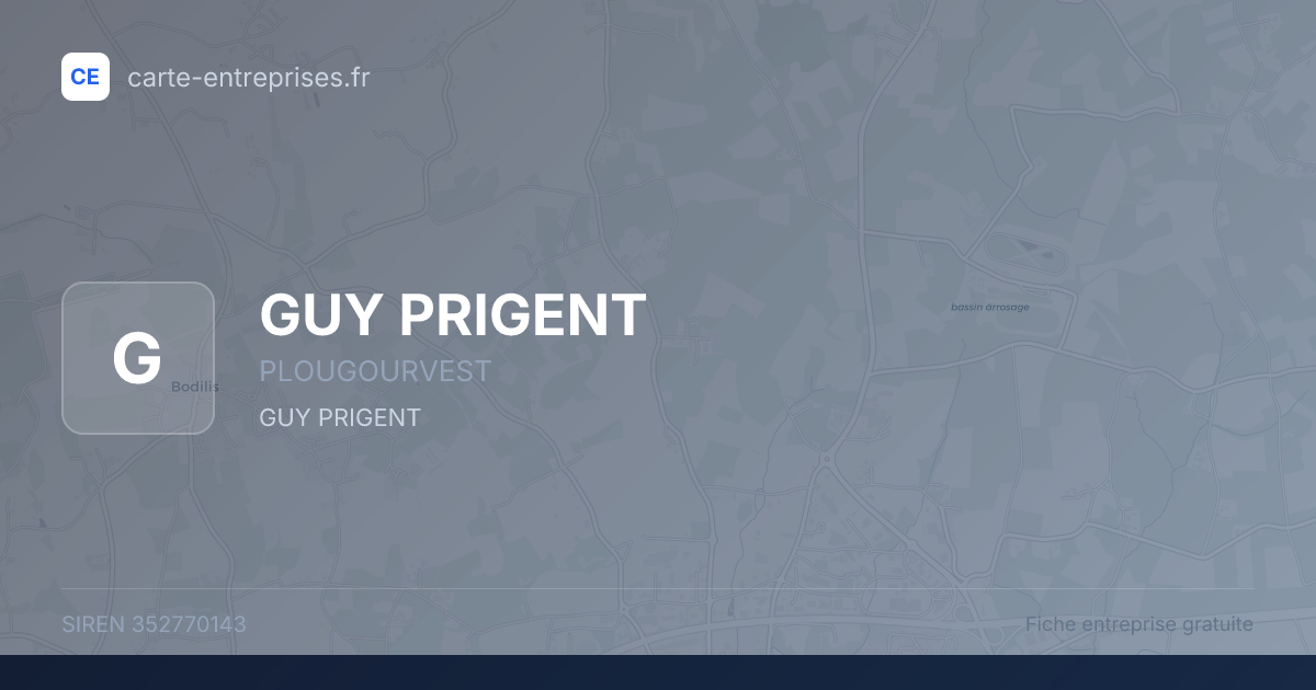 GUY PRIGENT — 352770143 — fiche entreprise