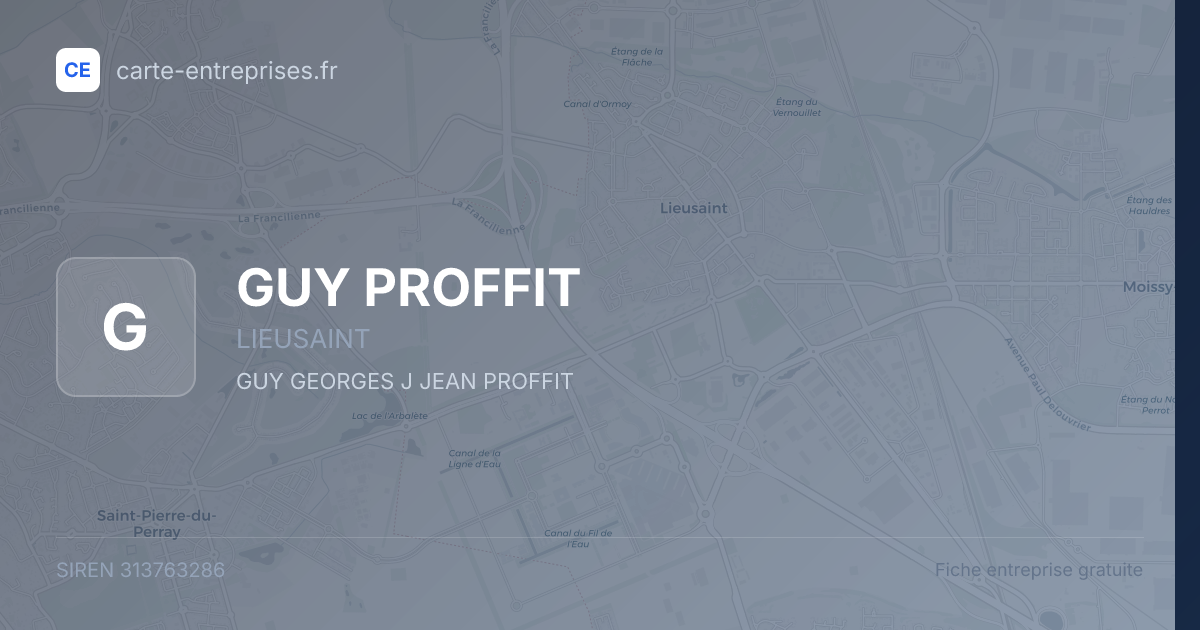 GUY PROFFIT — 313763286 — fiche entreprise