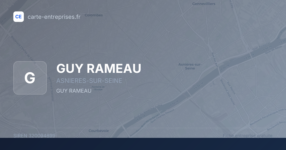 GUY RAMEAU — 320094899 — fiche entreprise