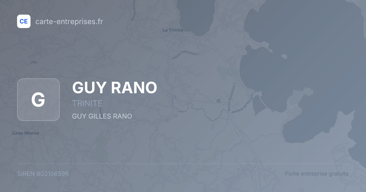 GUY RANO — 802156596 — fiche entreprise