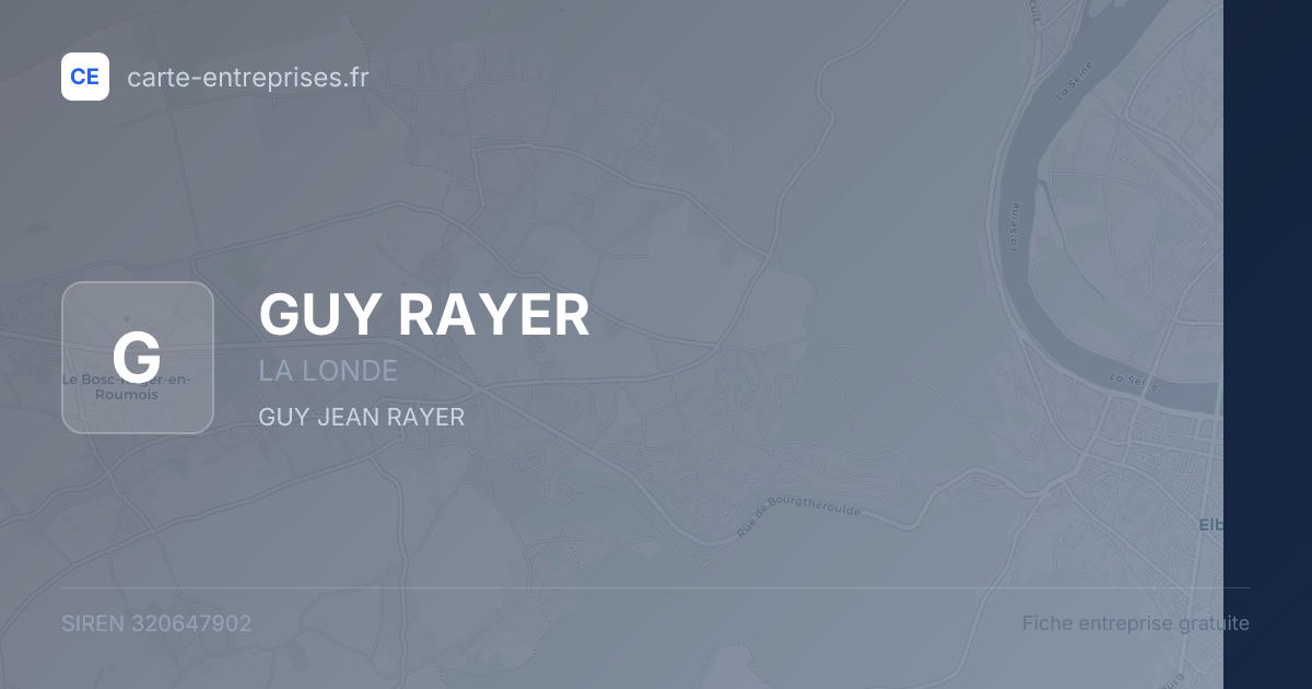 GUY RAYER — 320647902 — fiche entreprise