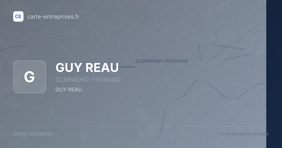 GUY REAU — 320297401 — fiche entreprise