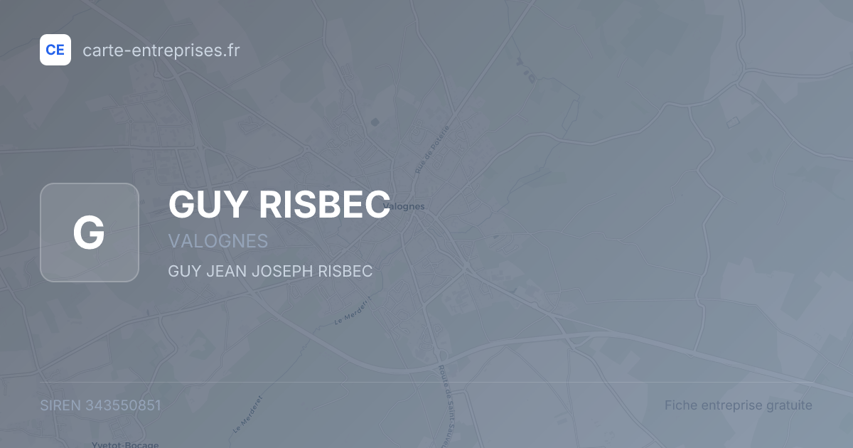 GUY RISBEC — 343550851 — fiche entreprise