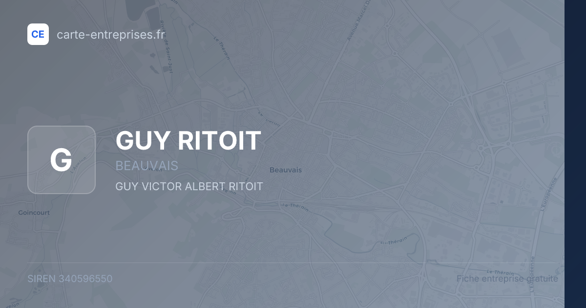 GUY RITOIT — 340596550 — fiche entreprise